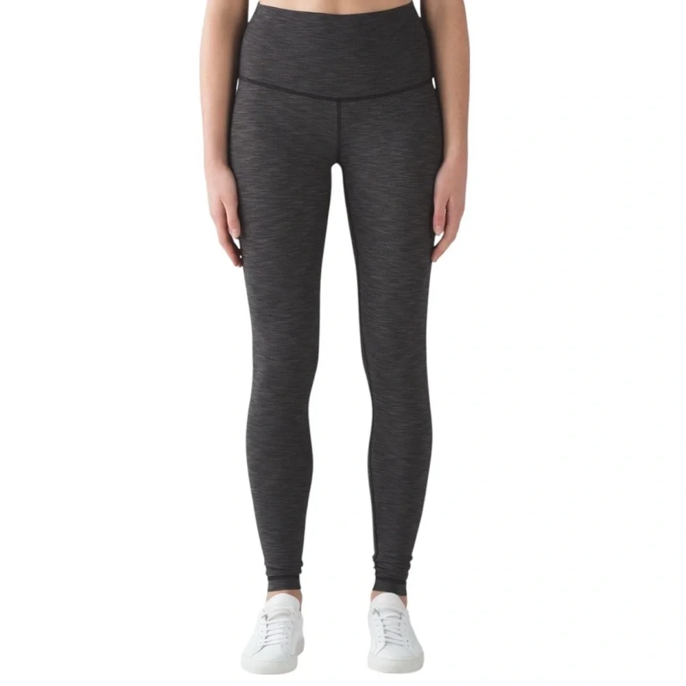 Lululemon Wunder Under High-Rise Tight Size 8 in Brushed Heathered Black 31”
